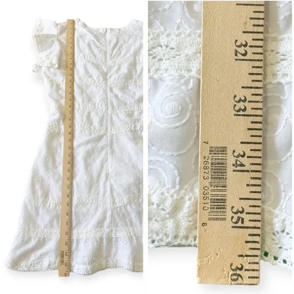 NWT, Melissa Odabash Meghan Crochet-trimmed Embroidered Mini Dress, Size L - Picture 15 of 16